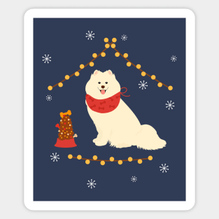 Thanksgiving Samoyed dog Sticker